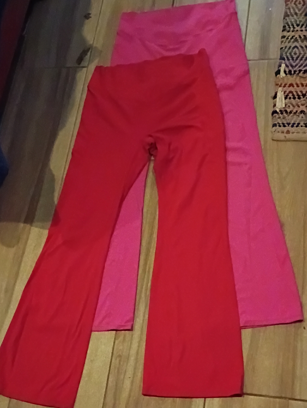 Halara 2 Pair Ultrasculpt Pink Red Ruched Butt Pants Pockets L